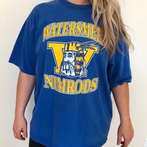 Vintage oversized school graphic tee